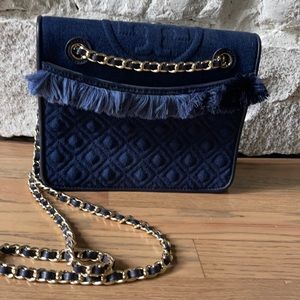 Tory Burch quilted flap bag, like new condition